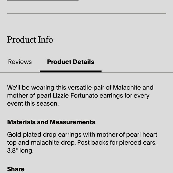 Lizzie Fortunato "Roumana" Malachite earrings - Picture 7 of 7